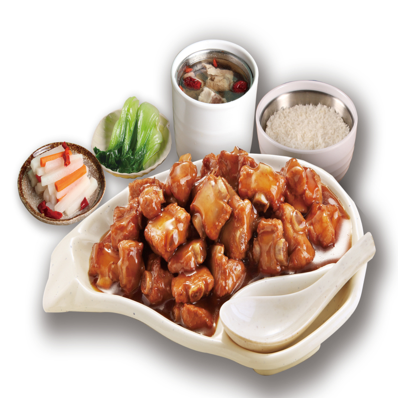 蓋澆飯半成品樂優(yōu)谷香汁燜排骨200g速食快餐方便速食調(diào)理包料理包