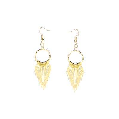 歐式新品 女式歐*屬長(zhǎng)款流蘇 時(shí)尚耳飾 精美飾品批發(fā)