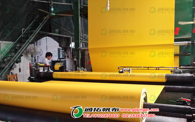 東莞通拓帆布?防水PVC涂塑布 深圳綠色篷布