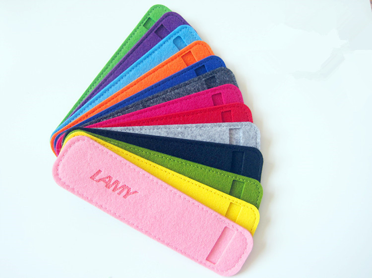 批發(fā)毛氈筆袋 創(chuàng)意環(huán)保鉛筆袋 文具袋 迷你鋼筆套加印Logo