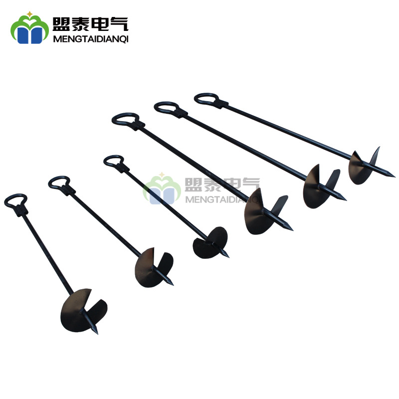 電力工程固定全埋式螺旋式地錨鉆 定制螺旋地錨樁固定3T拉力地腳