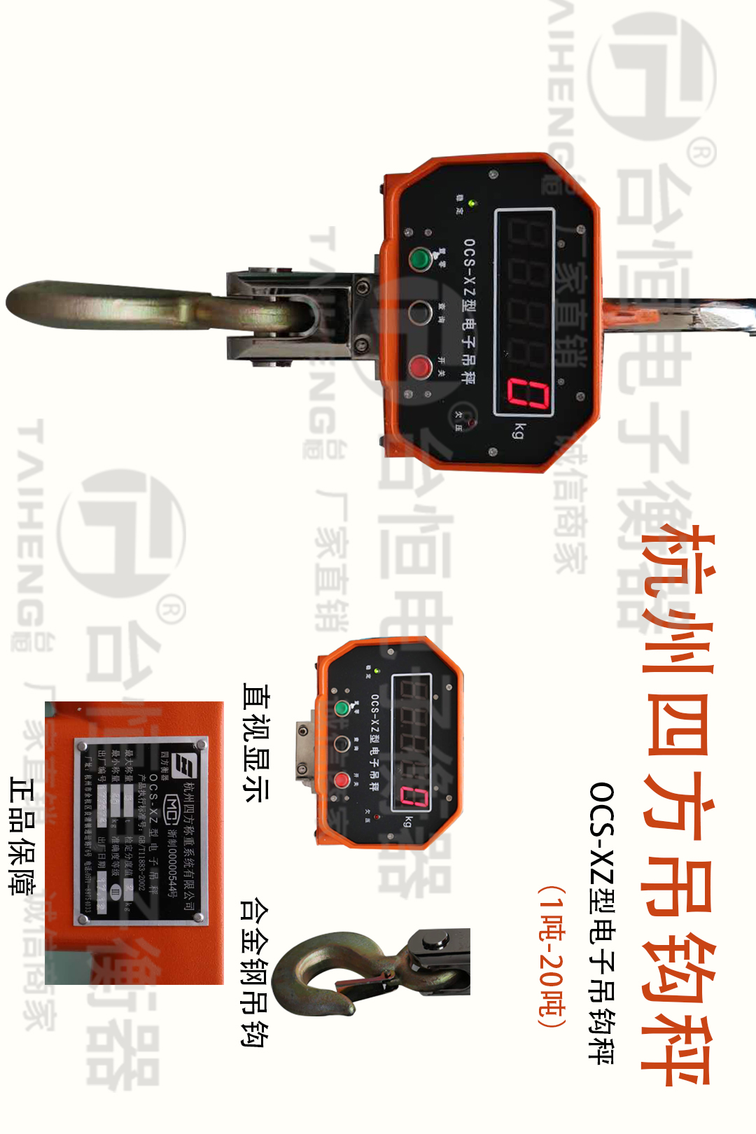 杭州四方OCS-XZ吊鉤秤.10噸行車秤/無錫/宜興/江陰電子吊秤