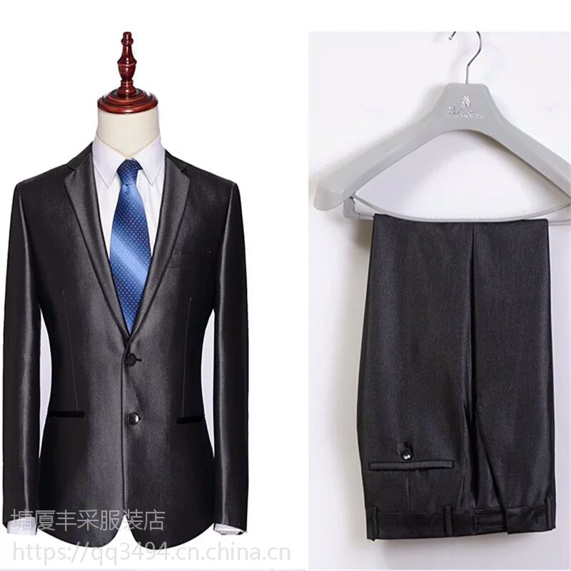 修身兩粒扣男士西服三件套西裝