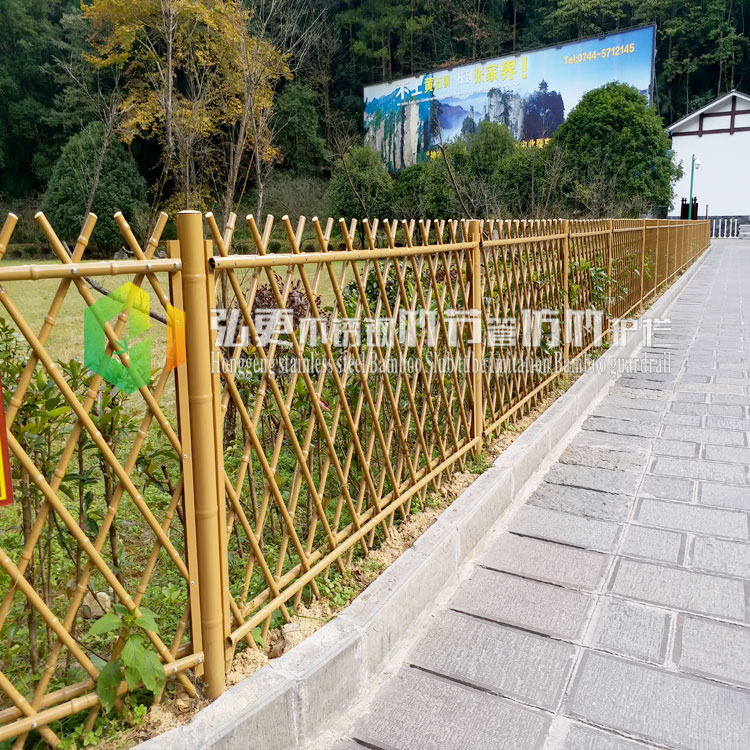 弘更仿竹新款籬笆枯竹黃護(hù)欄竹節(jié)圍欄 廠家直銷(xiāo)