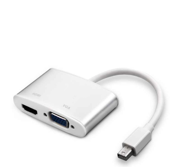 深圳 Mini DP轉(zhuǎn)二合一轉(zhuǎn)換器 HDMI+VGA轉(zhuǎn)換器
