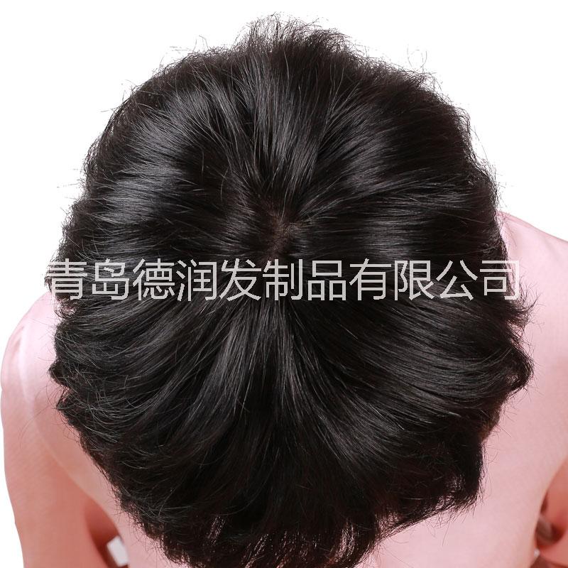 德潤短直發(fā) 發(fā)套 中老年假發(fā) 真人發(fā) 逼真