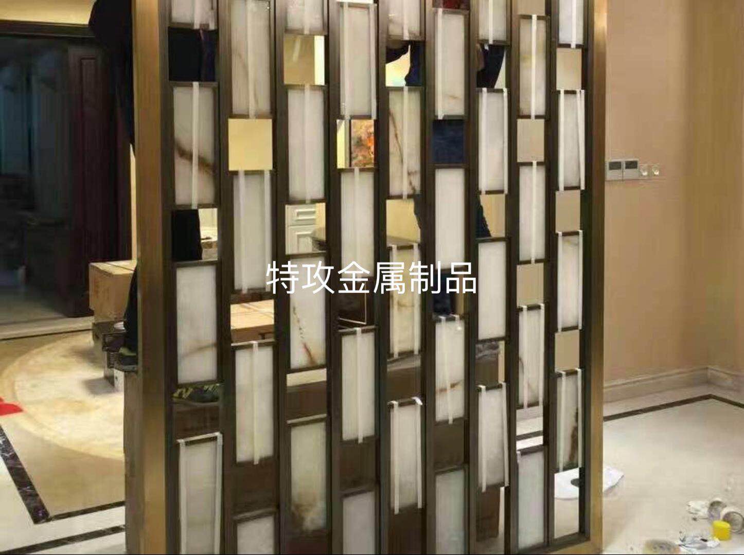 廠家定制201/304不銹鋼屏風(fēng)_仿古銅色不銹鋼格柵_酒店會展激光鏤空花格隔斷_不銹鋼屏風(fēng)裝飾