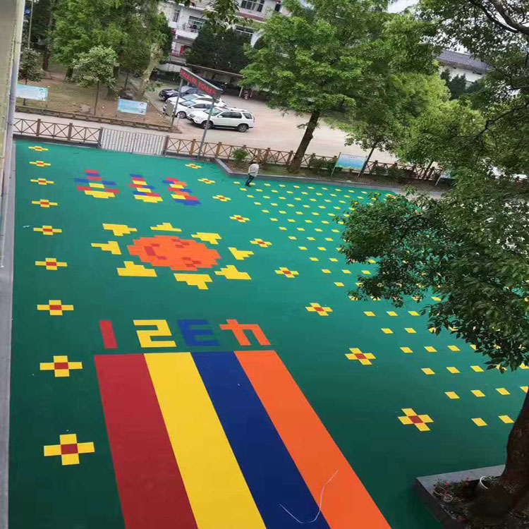 幼兒園塑膠地面現(xiàn)場(chǎng)施工 懸浮拼裝