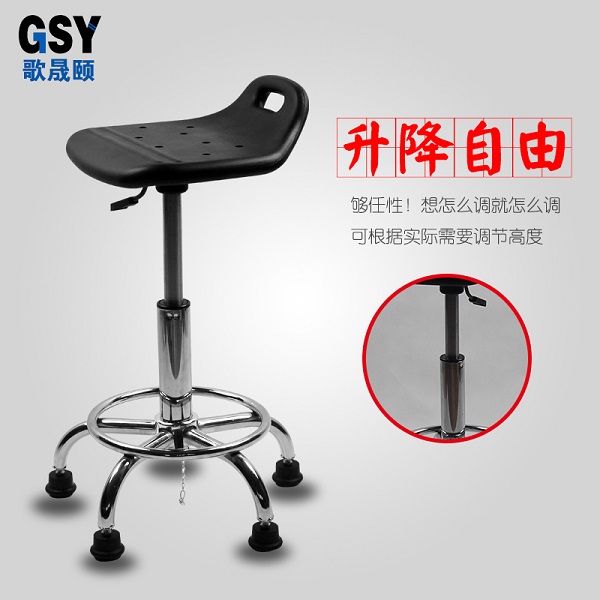 東莞歌晟頤防靜電升降椅 防靜電椅子腳踏圈 工廠防靜電壓升降轉(zhuǎn)椅