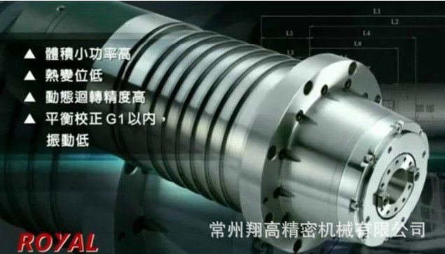 現(xiàn)貨供應(yīng)臺(tái)灣ROYAL羅翌BT40-45°8000rpm 直徑150MM加工中心主軸