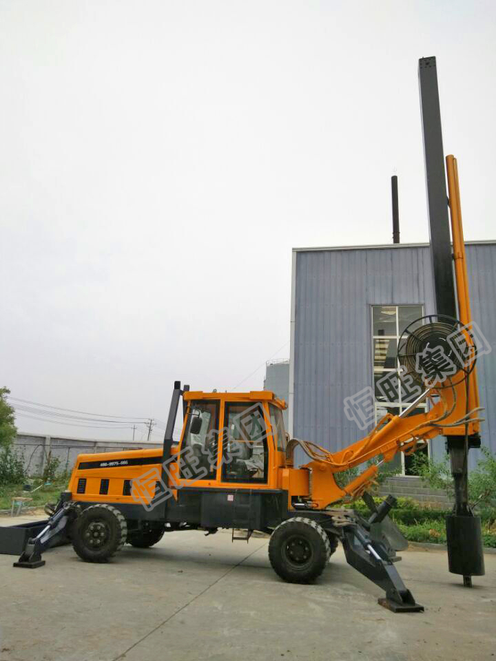 輪式旋挖鉆機樓房打樁機 建筑基礎(chǔ)工程成孔施工機械