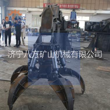 抓鐵機抓鋼機固定式抓鐵機廢鐵垃圾處理抓斗旋轉四爪抓鋼機頭廢鋼抓抓鐵機定做