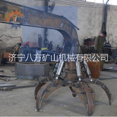抓鐵機抓鋼機固定式抓鐵機廢鐵垃圾處理抓斗旋轉四爪抓鋼機頭廢鋼抓抓鐵機定做