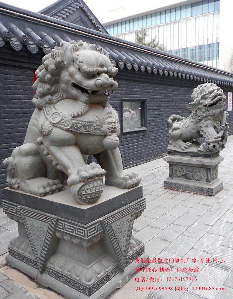 門口放石獅子的講究和寓意-石獅子