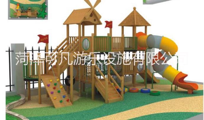 戶外大型幼兒園攀爬架 黃花梨木制品游樂設備兒童體能訓練 蕩橋