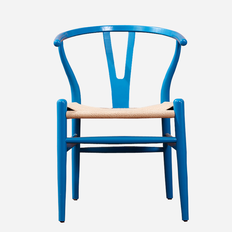 水曲柳實(shí)木椅藤椅北歐Y字椅原木椅