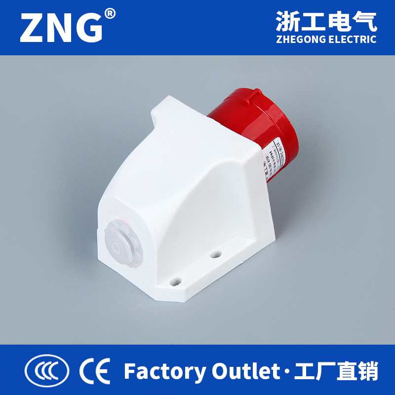 浙工電氣明裝器具輸入插座32a5p三相五線380V5芯32a工業(yè)反插座