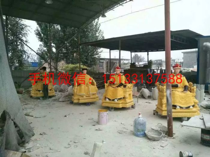 古代皇帝雕塑，玻璃鋼皇帝雕塑