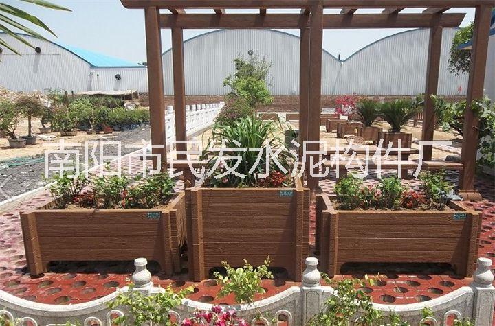 南陽六角涼亭，長廊廊架，路邊花箱，仿木草坪柵欄扶手欄桿