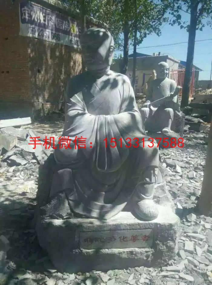 坐像十八羅漢石雕佛像，寺廟石雕佛像