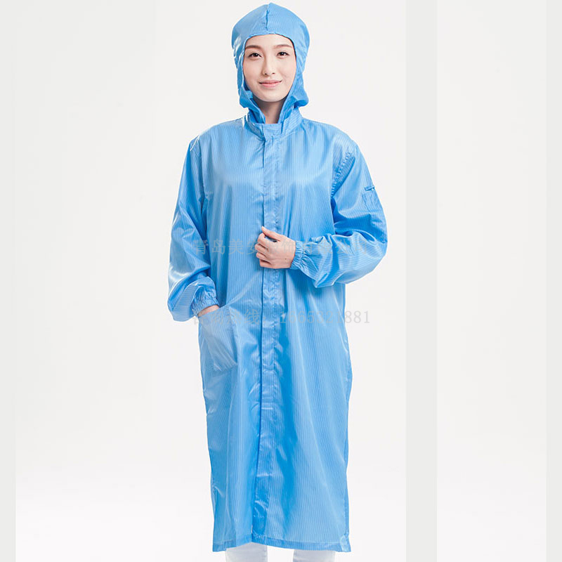 滄州美安世家零件加工車間連帽防靜電服大褂定做