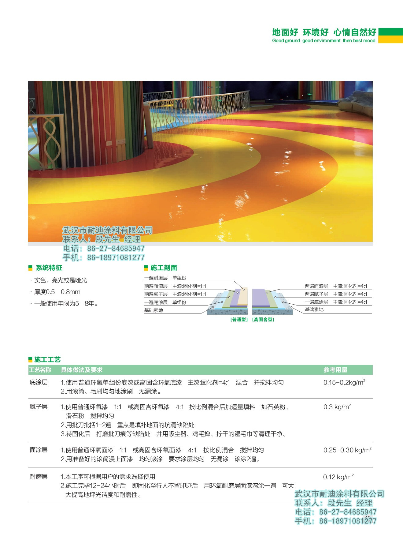 廣東耐迪斯NDS101環(huán)氧樹脂平涂型地坪