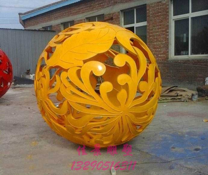 不銹鋼景觀球雕塑