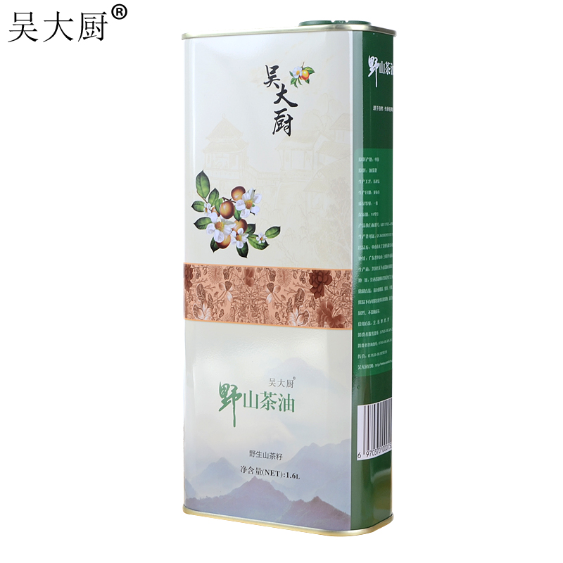 吳大廚山茶油1.6l冷榨冷提茶籽油食用油月子油茶油 吳大廚茶油