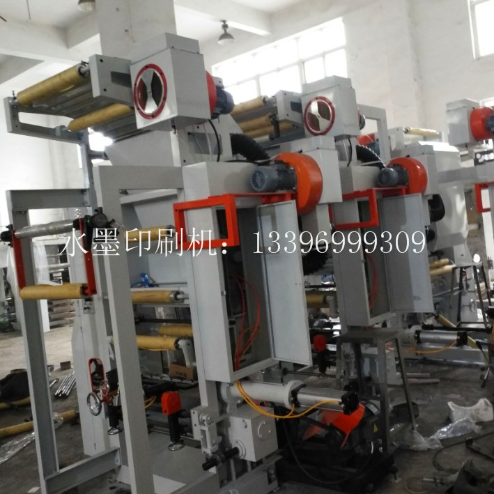 水性油墨印刷機600 800 1000mm型雙色兩組連線吹膜機 凹版印刷機