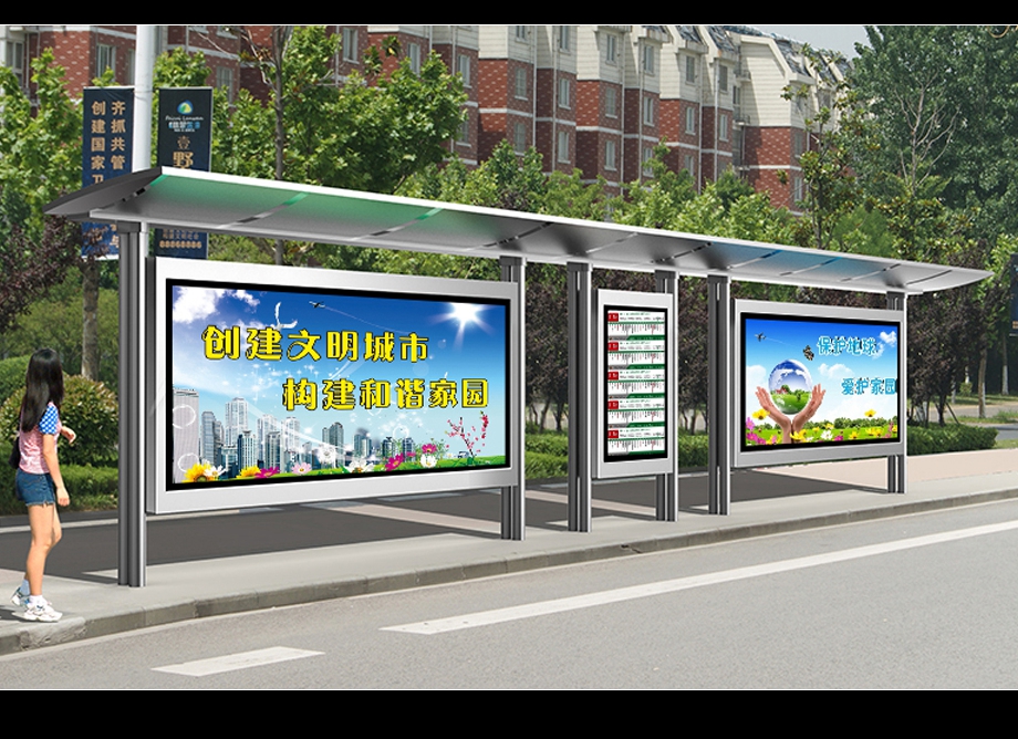 供應福建省 公交站臺、公交候車亭、不銹鋼候車亭生產廠家