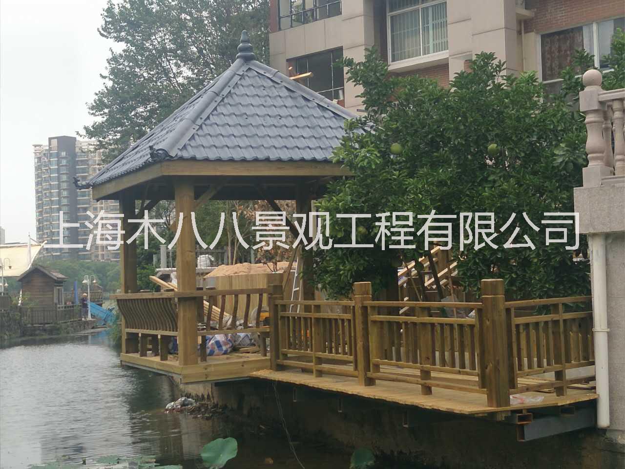 木八八花園木涼亭亭子四角亭六角亭