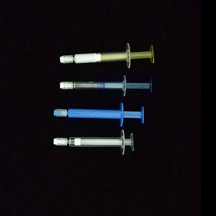 廠家直銷現(xiàn)貨藍(lán)色推桿新款水光針精華素瓶1ml 10ml化妝品瓶可定制
