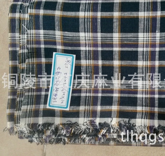 廠家直銷亞麻2121色織布 亞麻2121色織布