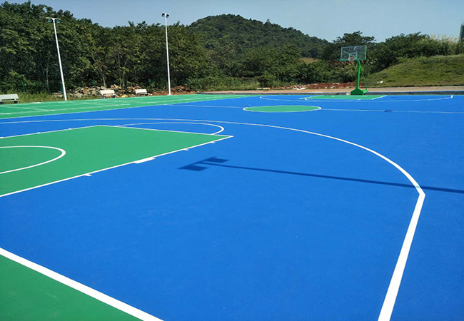 湖南丙烯酸籃球場和羽毛球場竣工啦