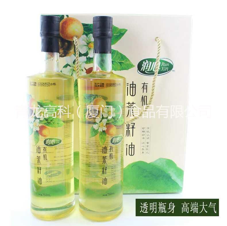 潤心茶油750ml*2瓶/盒 有機(jī)山茶油 *食用油 月子油 長壽油