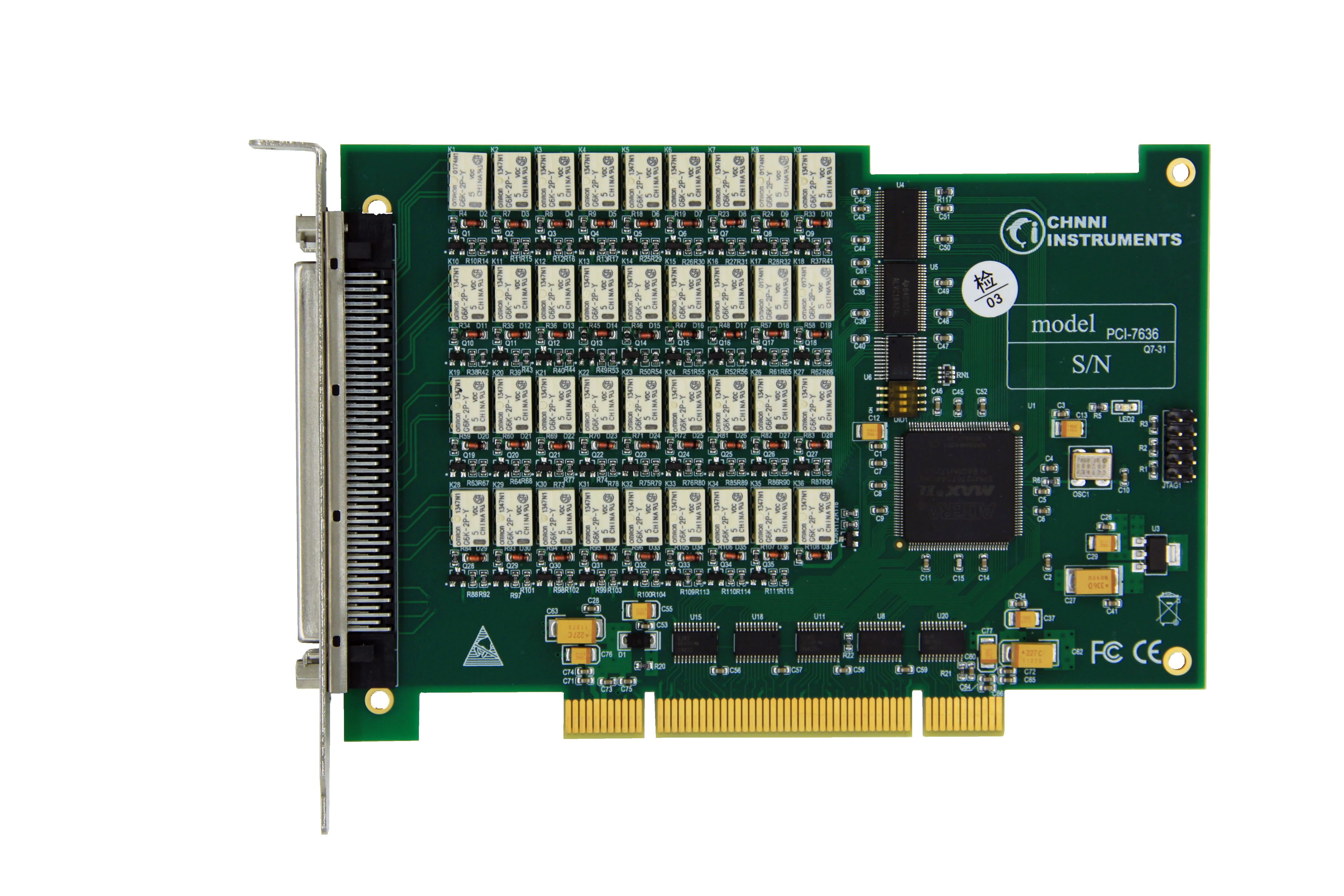 36通道繼電器輸出卡 PCI-7636