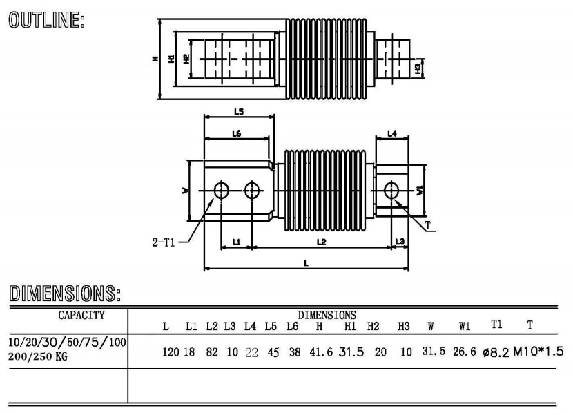 美國世銓（威世）稱重傳感器HBB-10-50-100-200kg-250kg