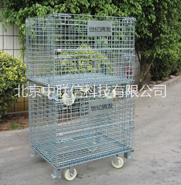 金屬帶輪帶蓋倉儲(chǔ)籠展示架籃球筐玩具筐推拉架超市產(chǎn)品推拉貨物展架