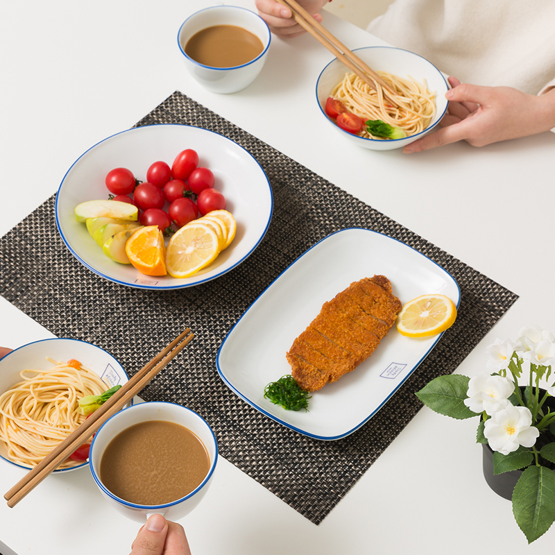 AITO美濃燒陶瓷餐具組合六件套禮盒裝  Daily-kitchen系列白色