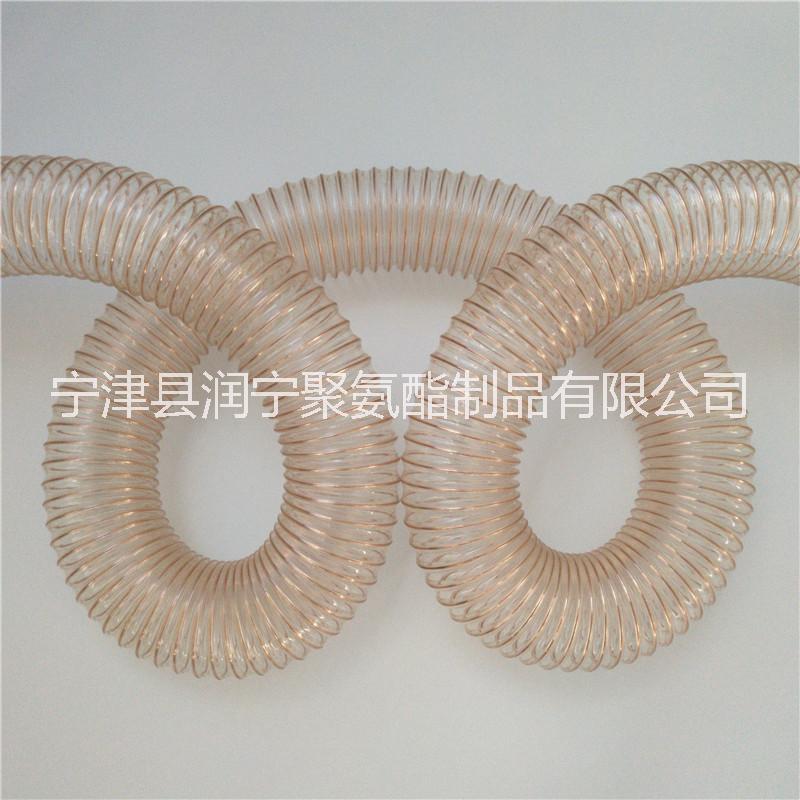 德州潤(rùn)寧pu鋼絲軟管 耐磨pu鋼絲伸縮軟管大口徑耐高溫工業(yè)通風(fēng)除塵管廠家