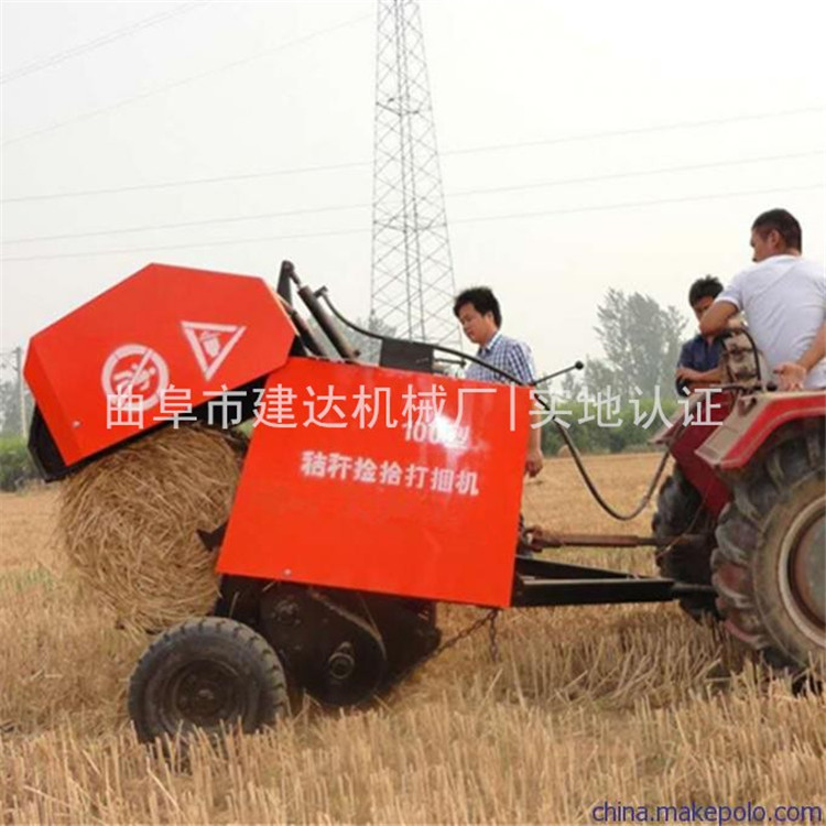 廠家供應行走式中型打捆機 農(nóng)用多功能秸稈粉碎圓捆機