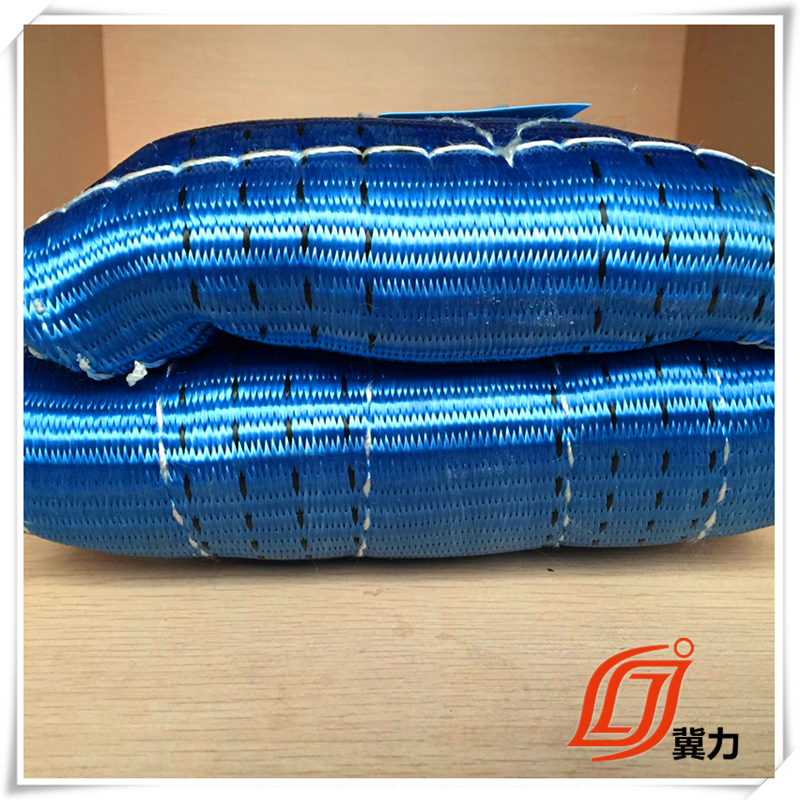 冀力牌十五噸彩色扁平吊裝帶加強(qiáng)耐磨型適用于大型起重吊裝現(xiàn)場(chǎng)