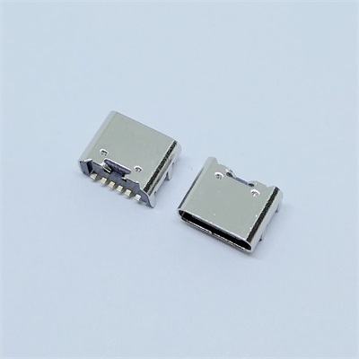 type-c6pin母座_TYPE-C6P四腳插板母座