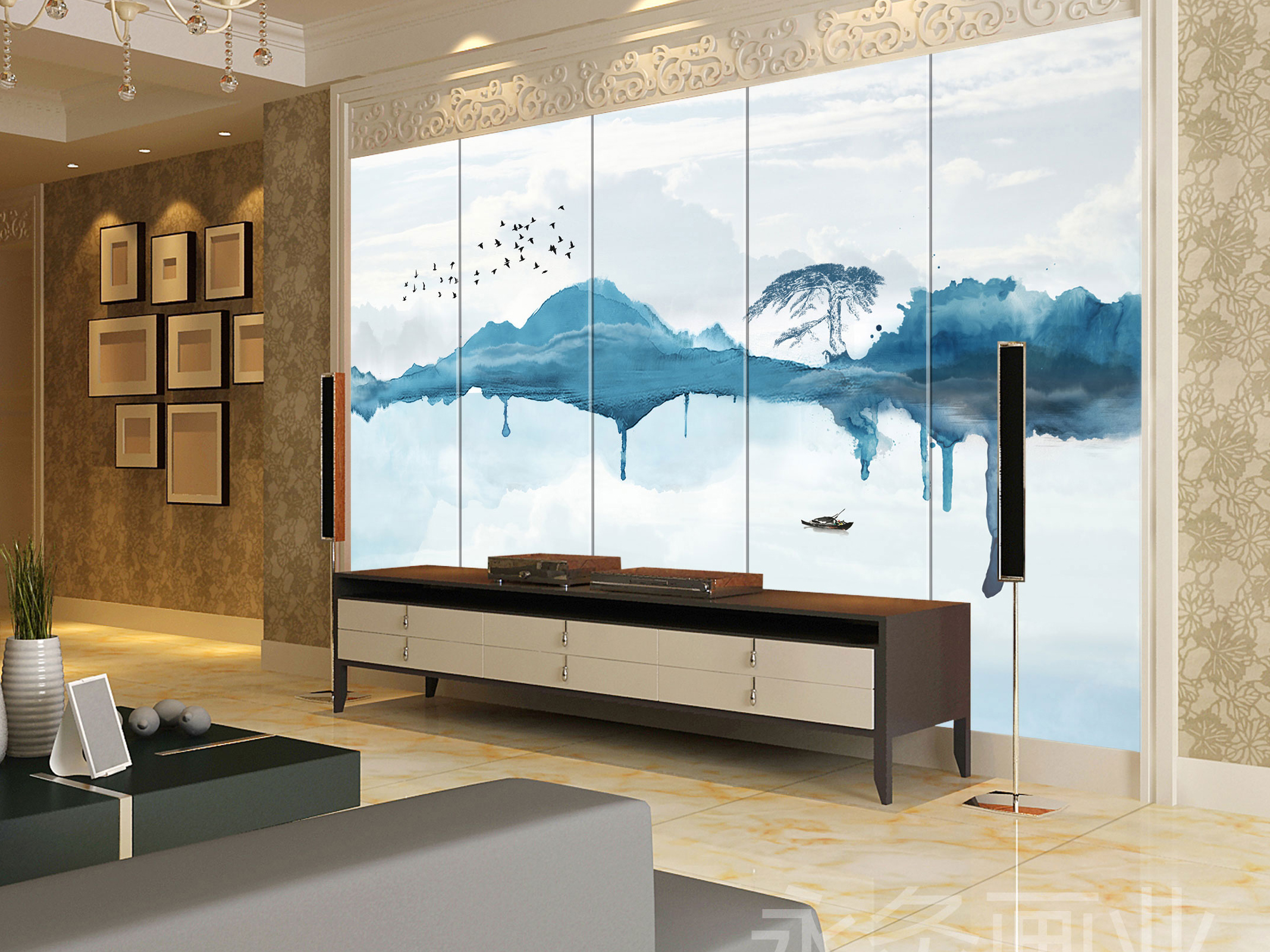 上海廠家定制藝術(shù)硬包 電視背景墻