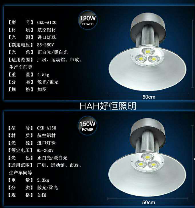 防塵LED高棚燈 機(jī)械工棚高頂聚光燈 節(jié)能鋁合金LE工礦燈工業(yè)車間燈