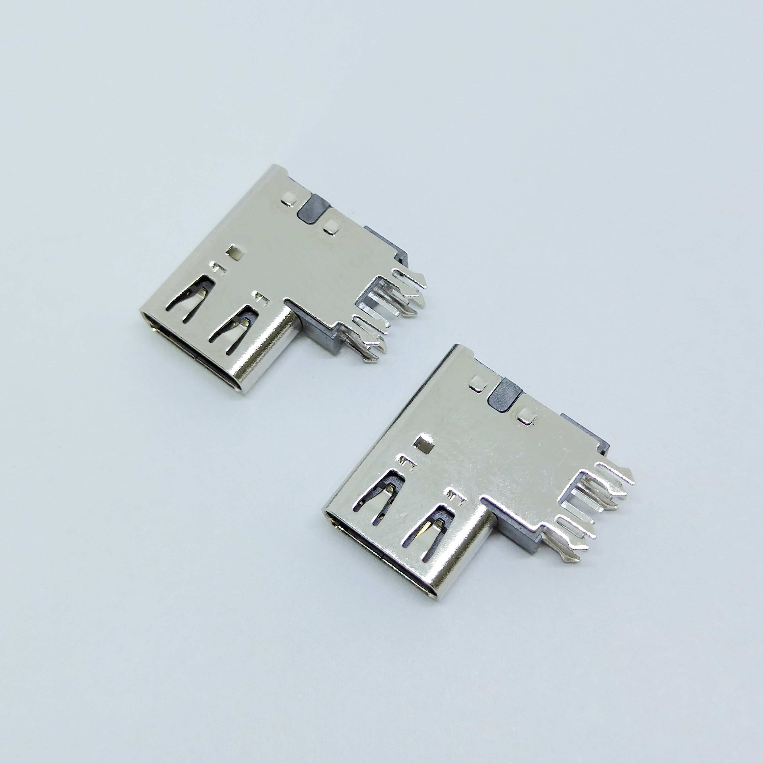 Type-c 6PIN側(cè)插墊高3.5母座 側(cè)立式插板 90度加長外殼 簡易側(cè)插 Type-c 6PIN墊高母座