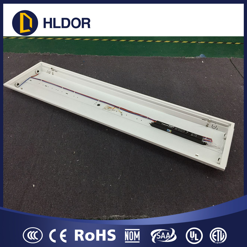 定制辦公照明 帶T5熒光燈管嵌入DALI調(diào)光T5帶篩網(wǎng)啞光鋁燈盤