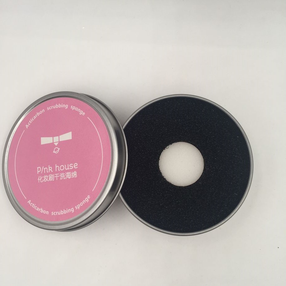 中間帶白色海綿化妝刷清潔盒 中間可帶鐵圈 三秒快速清潔化妝刷