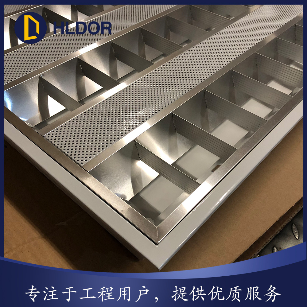 工程定制辦公照明 裝T5熒光燈管燈盤帶電子鎮(zhèn) 嵌入式格柵T5燈盤