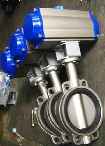 不銹鋼氣動對夾蝶閥D671X-16P、不銹鋼氣動對夾蝶閥、不銹鋼蝶閥